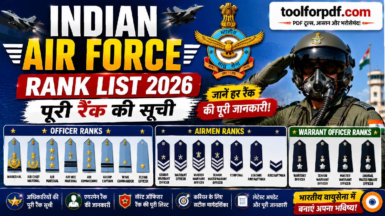 Indian Air Force Rank List 2026