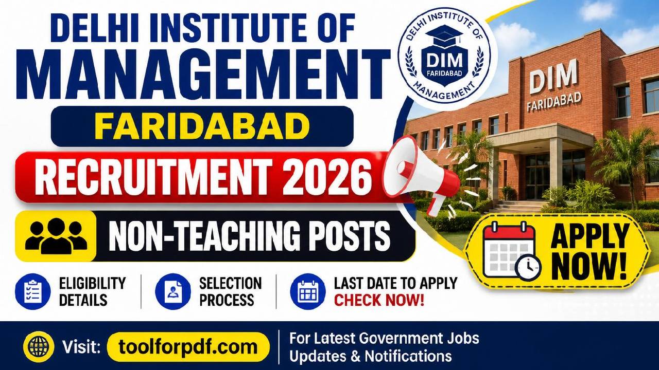 Delhi Institute of Management Faridabad Recruitment 2026