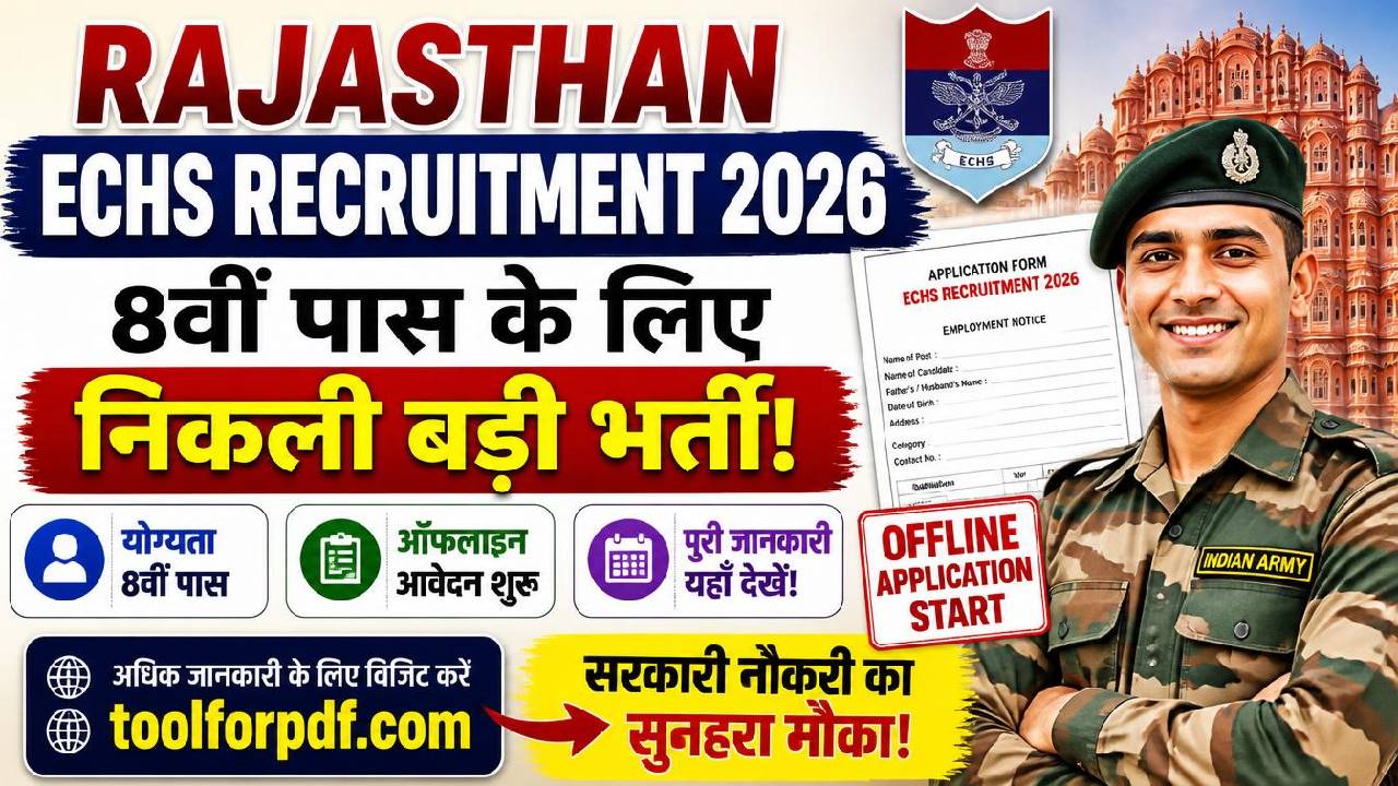 Rajasthan ECHS Recruitment 2026